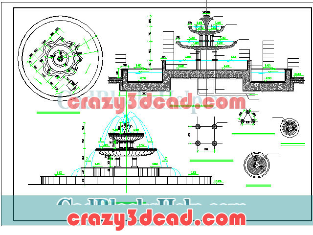 Fountain cad construction drawing